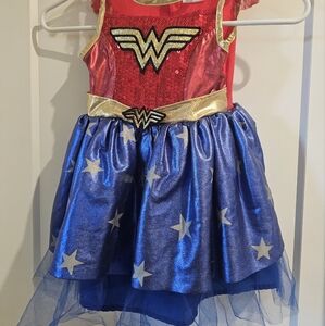 Wonder Woman Kids Costume - Red, Blue, and Gold